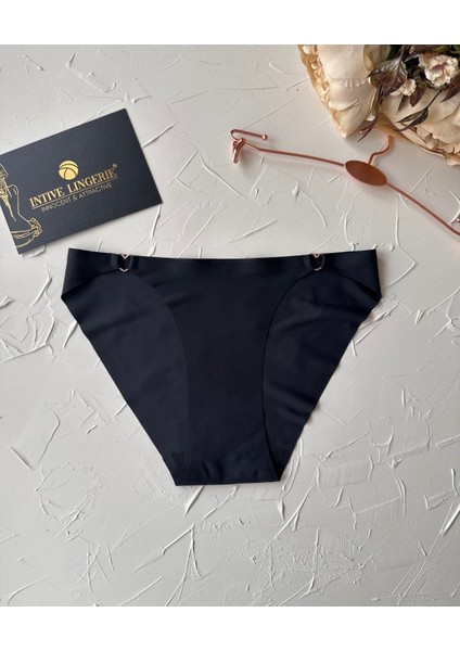 Lovely Kalp Aksesurlı Orijinal Lazer Kesim Dikişsiz Ithal KÜLOT/SLIP-2810