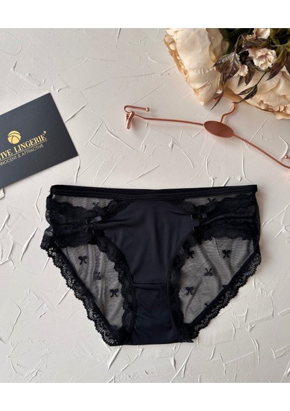 Arya Japon Style Arkası Tül Cut-Out Dantel Detaylı Cheeky KÜLOT/SLIP-2853