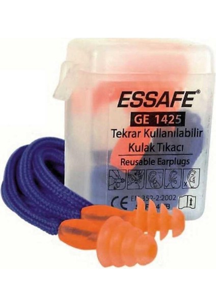 ESSAFE GE-1425 ÇAM TİPİ İPLİ KUTULU KULAK TIKACI