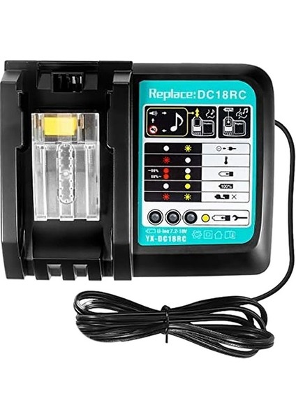 DC18RC Şarj Cihazı 3A Makita Için Şarj Akımı 14.4V 18V BL1830 BL1430 DC18RC DC18RA Güç Aracı DC18RCT Şarj Au Tak (Yurt Dışından)