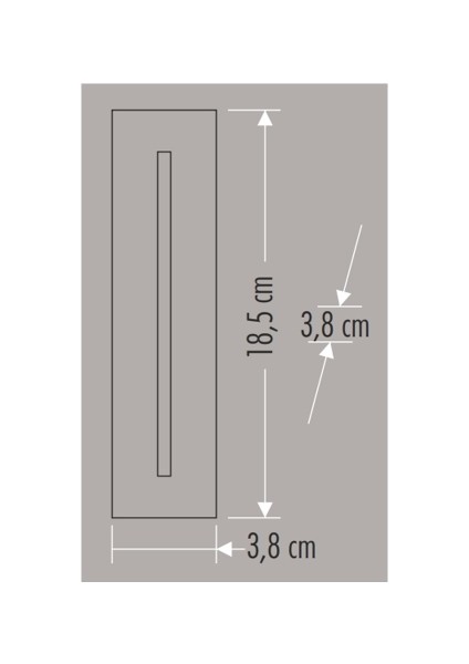 3W Cree LED Koridor Armatürü Siyah Kasa ( Gün