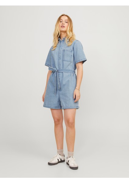 Kadın Belden Bağlamalı Denim Tulum - Isla fiyatları