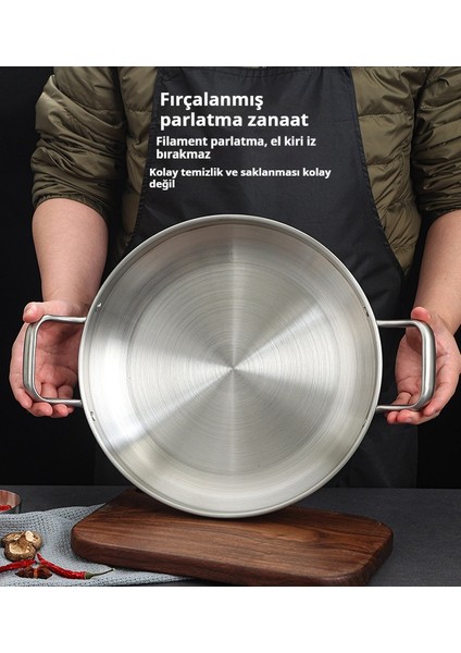 Paslanmaz Çelik Kuru Tava Deniz Ürünleri Tencere Ordu Güveç Altın Tava Sığ Tava Çanak Ticari Amfora Küçük Wok (Yurt Dışından) fiyatları