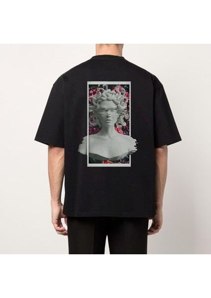 Oversize Medusa Baskılı T-Shirt