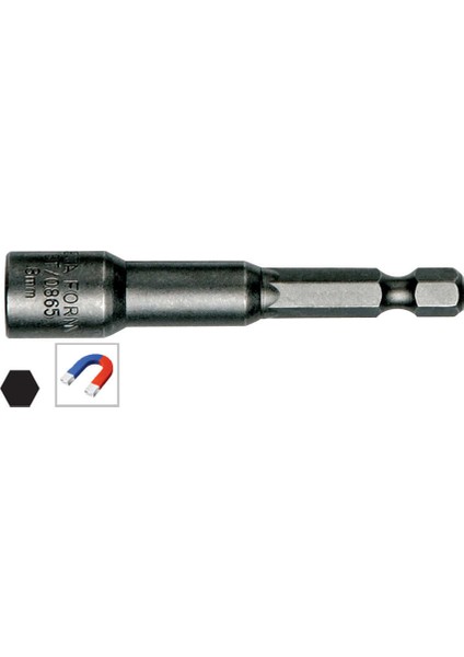 BT/1765 17 mm Manyetik Lokma Uç (Somun Tutucu) - 65 mm