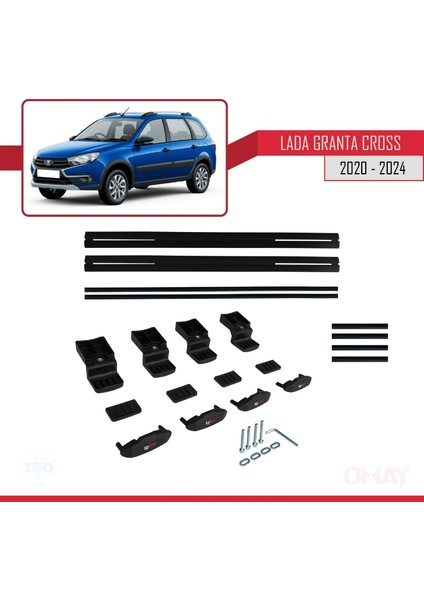 Lada Granta Cross 2020 ve Sonrası ile Uyumlu Basıc Model Universal Ara Atkı Tavan Barı Siyah 2 Adet indirimleri