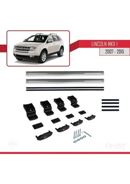 Lincoln Mkx 2007-2015 Arası ile Uyumlu Basıc Model Universal Ara Atkı Tavan Barı Gri 2 Adet indirimleri
