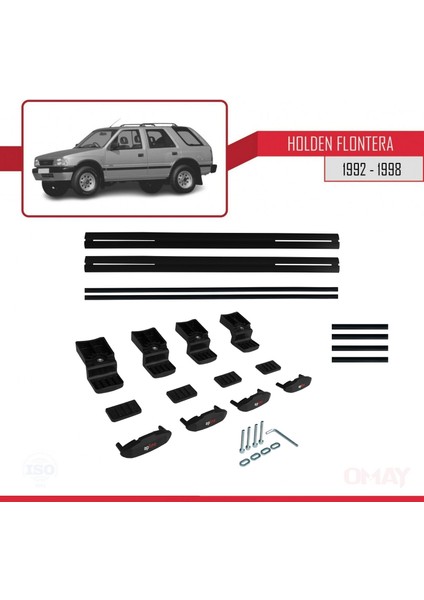 Holden Frontera 1992-1998 Arası ile Uyumlu Basıc Model Universal Ara Atkı Tavan Barı Siyah 2 Adet indirimleri
