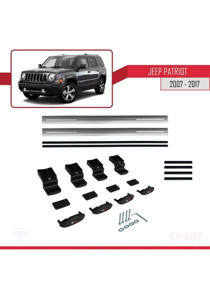 Jeep Patriot 2007-2017 Arası ile Uyumlu Basıc Model Universal Ara Atkı Tavan Barı Gri 2 Adet indirimleri