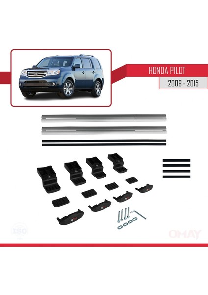 Honda Pilot 2009-2015 Arası ile Uyumlu Basıc Model Universal Ara Atkı Tavan Barı Gri 2 Adet indirimleri