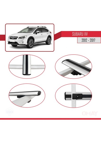 Subaru Xv 2012-2017 Arası ile Uyumlu Basıc Model Universal Ara Atkı Tavan Barı Gri 2 Adet fırsatları