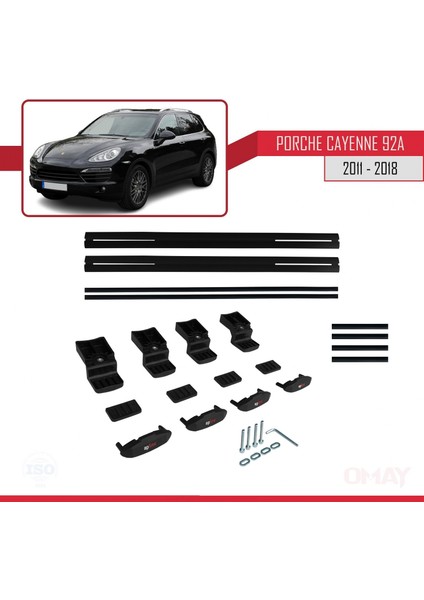 Porsche Cayenne 92A 2011-2018 Arası ile Uyumlu Basıc Model Universal Ara Atkı Tavan Barı Siyah 2 Adet indirimleri