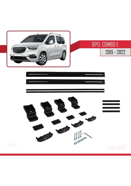 Opel Combo (E) Panelvan 2019-2022 Arası ile Uyumlu Basıc Model Universal Ara Atkı Tavan Barı Siyah 2 Adet indirimleri