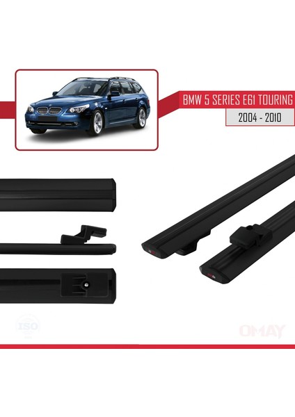 Bmw 5 Serisi (E61) Touring 2004-2010 Arası ile Uyumlu Basıc Model Universal Ara Atkı Tavan Barı Siyah 2 Adet modelleri