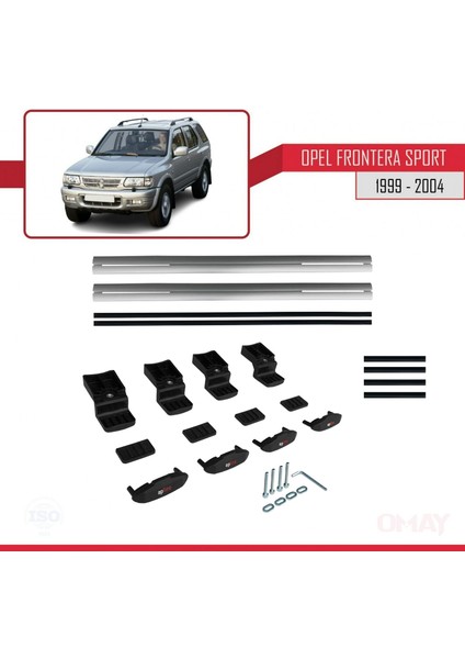 Opel Frontera Sport 1999-2004 Arası ile Uyumlu Basıc Model Universal Ara Atkı Tavan Barı Gri 2 Adet indirimleri
