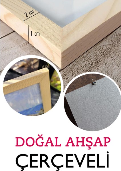 Gerçek Ahşap Çerçeveli 3 Parça 3D Poster Tablo Seti modelleri