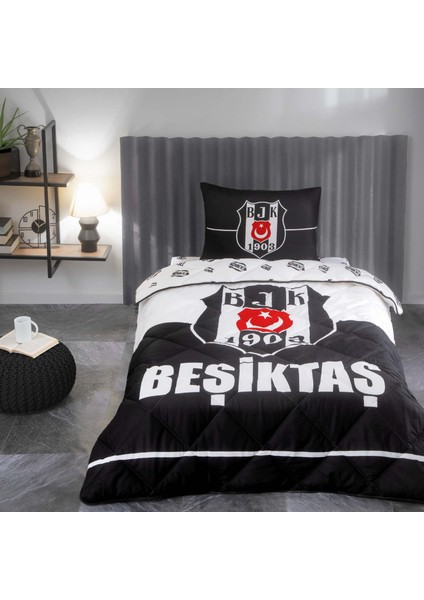 Lisanslı Beşiktaş Logo Tek Kişilik Yorgan Seti