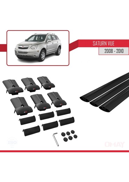 Saturn Vue Opel Antara 2008-2010 Arası ile Uyumlu Fly Model Ara Atkı Tavan Barı Siyah 3 Adet indirimleri