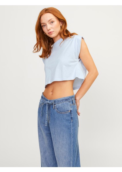 Kadın Rahat Kesim Crop Tişört - Zoe