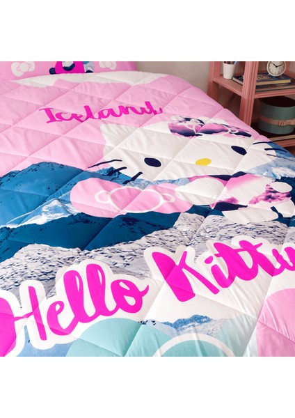 Lisanslı Hello Kitty Iceland Tek Kişilik Yorgan Seti