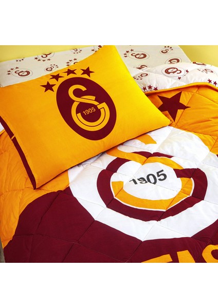 Lisanslı Galatasaray Logo Tek Kişilik Yorgan Seti