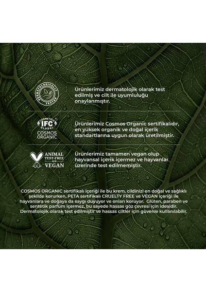 Organik Yaşlanma Karşıtı Ve Aydınlatıcı Göz Çevresi Bakım Kremi 15ml