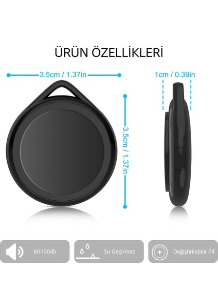 Airtag Ios iPhone iPad Mac Uyumlu Akıllı Gps Takip Cihazı Izleme Eşya Bulucu