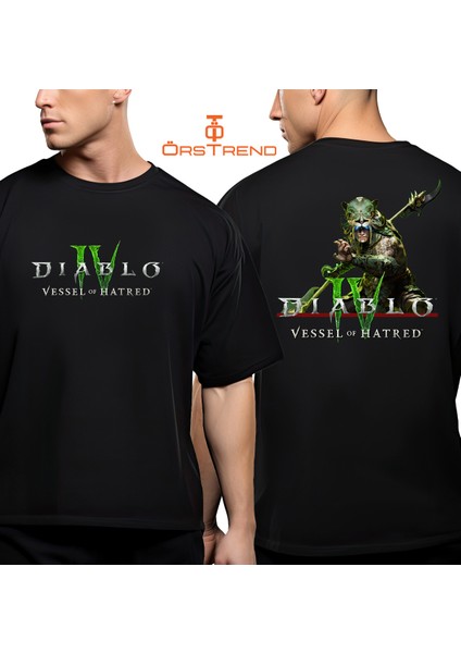 Diablo 4 Vessel Of Hatred Baskılı Oversize Tişört