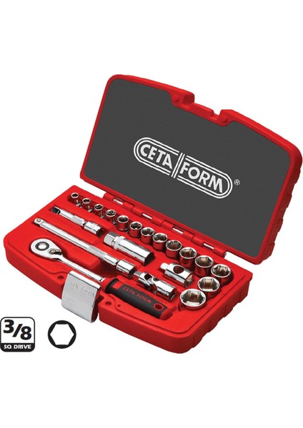 20 Pc. 3/8"6 Köşe Lokma Takımı C10-20PH2