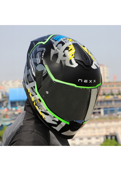 Y.100R Urbangram Mat Siyah Kask