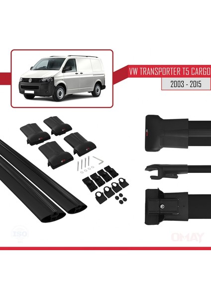 Volkswagen (T5) 2003-2015 Arası ile Uyumlu Fly Model Ara Atkı Tavan Barı Siyah 2 Adet indirimleri