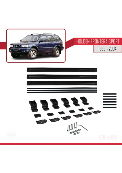 Holden Frontera Sport 1999-2004 Arası ile Uyumlu Basıc Model Universal Ara Atkı Tavan Barı Siyah 3 Adet indirimleri