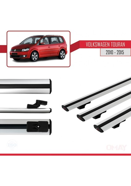 Volkswagen Touran 2010-2015 Arası ile Uyumlu Basıc Model Universal Ara Atkı Tavan Barı Gri 3 Adet modelleri