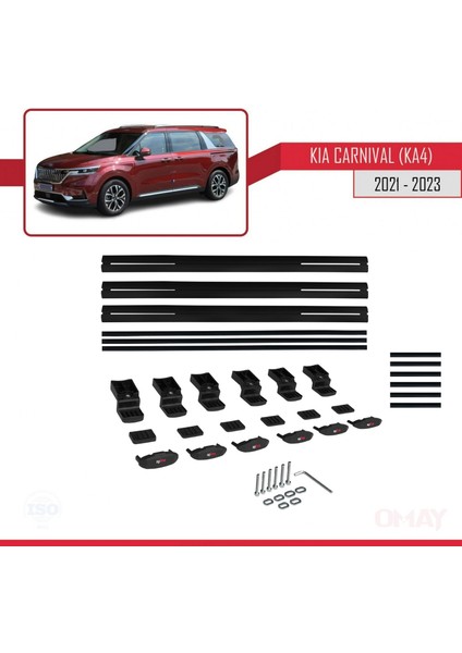 Kia Carnival (Ka4) 2021-2023 Arası ile Uyumlu Basıc Model Universal Ara Atkı Tavan Barı Siyah 3 Adet indirimleri