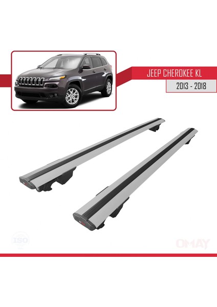 Jeep Cherokee (Kl) 2013-2018 Arası ile Uyumlu Hook Model Ara Atkı Tavan Barı Gri 2 Adet fırsatları