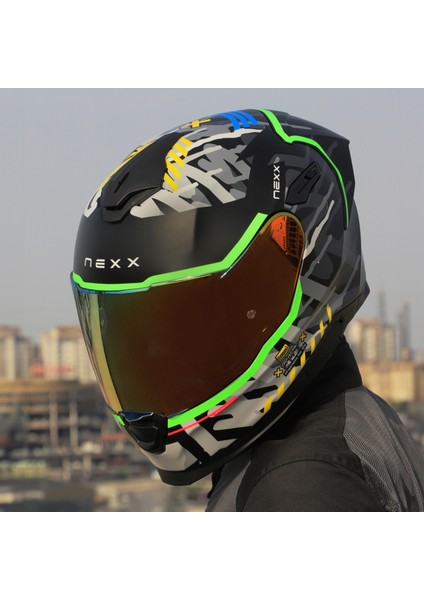Y.100R Urbangram Mat Siyah Kask