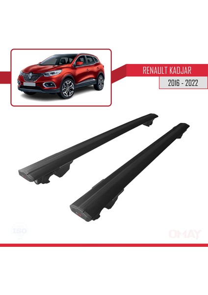 Renault Kadjar 2016-2022 Arası ile Uyumlu Hook Model Ara Atkı Tavan Barı Siyah 2 Adet fırsatları