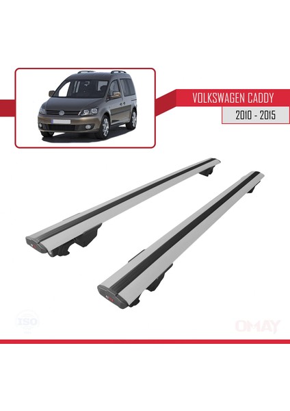Volkswagen Caddy 2010-2015 Arası ile Uyumlu Hook Model Ara Atkı Tavan Barı Gri 2 Adet fırsatları