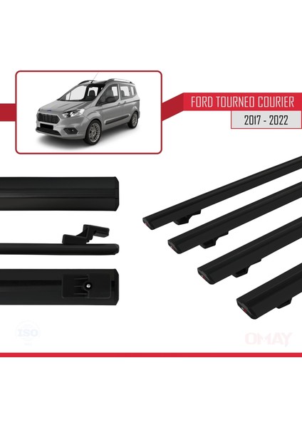 Ford Tourneo Courier 2017-2022 Arası ile Uyumlu Basıc Model Universal Ara Atkı Tavan Barı Siyah 4 Adet modelleri
