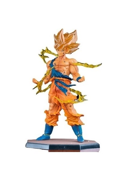 Servisi Dragon Ball Figürü Süper Saiyan Sun Wukong Animasyon Modeli Savaş Hasarlı Goku Şasi Figürü (Yurt Dışından)