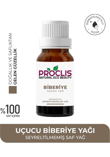 %100 Doğal Biberiye Yağı - Saf Biberiye Uçucu Yağı Sprey Başlıklı 10 ml