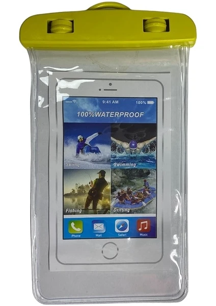 Blue Spectrum Waterproof Universal Su Gecirmez Su Alti Dokunmatik Telefon Kilifi, Boyun Askili, Deniz, Havuz Icin Kilif