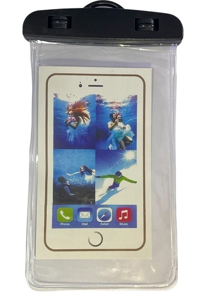 Waterproof Universal Su Gecirmez Su Alti Dokunmatik Telefon Kilifi, Boyun Askili, Deniz, Havuz Icin Kilif