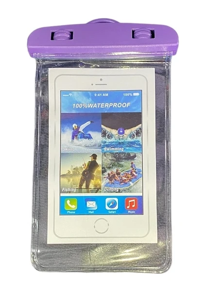 Blue Spectrum Waterproof Universal Su Gecirmez Su Alti Dokunmatik Telefon Kilifi, Boyun Askili, Deniz, Havuz Icin Kilif