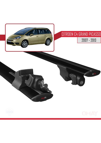 Citroen C4 Grand Picasso 2007-2013 Arası ile Uyumlu Hook Model Ara Atkı Tavan Barı Siyah 2 Adet indirimleri