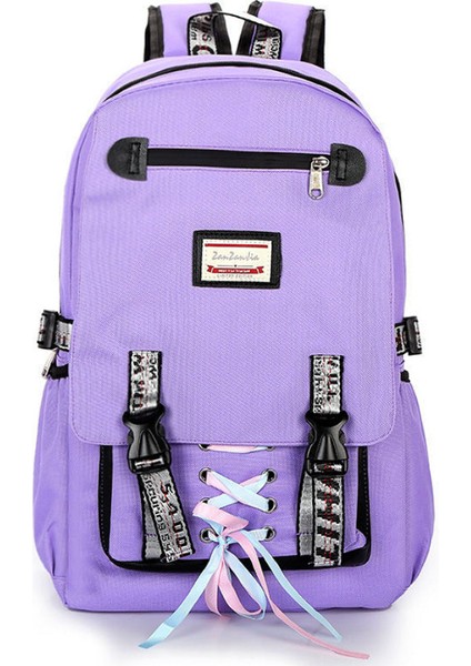 Gençlik Seyahat Rahat Sırt Çantası Erkek ve Kadın Orta Okul Öğrencisi Okul Çantası USB Şarj Seyahat Sırt Çantası (Yurt Dışından)