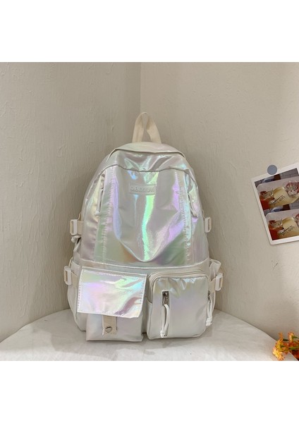 Su Geçirmez Büyük Kapasiteli Orta Okul Çantası Serin Lise Öğrenci Sırt Çantası Seyahat Çantası (Yurt Dışından)