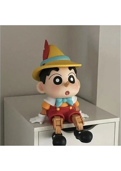 New Gk Puppet Crayon Shin-Chan Cosplay Pinocchio Series Blockhead Anime Action Figures Cute Gift Ornament Model Birthday Gifts (Yurt Dışından)