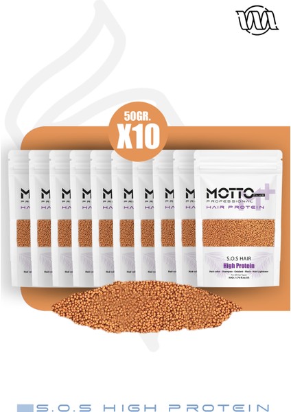 Motto Plus Professional Acil Kurtarma Saç Proteini Saç Boyama Ve Renk Açma Işlemlerinde Yıpranmaya Karşı Etkili Formül 500gr