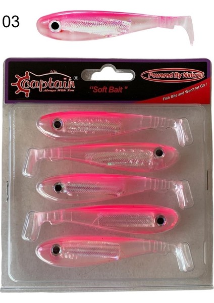 3074 Duck Tail Soft 9cm 8.6gr 5'li Paket Silikon Yem Iğnesiz fiyatları